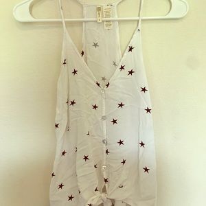 Adorable Front-Tie Star Top